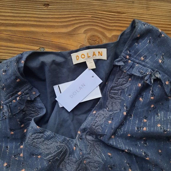 Dolan Zoe Embroidered Cotton Midi Dress - Picture 5 of 7